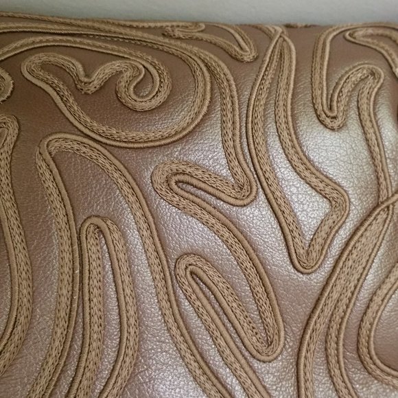 Vintage Embroidered Golden Brown Shoulder Bag - Picture 2 of 5